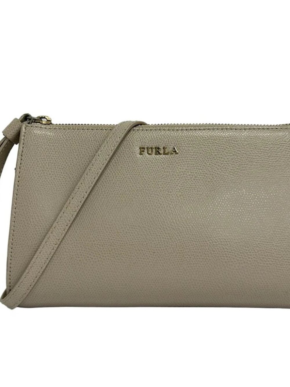 FURLA Light Beige Leather Shoulder Bag